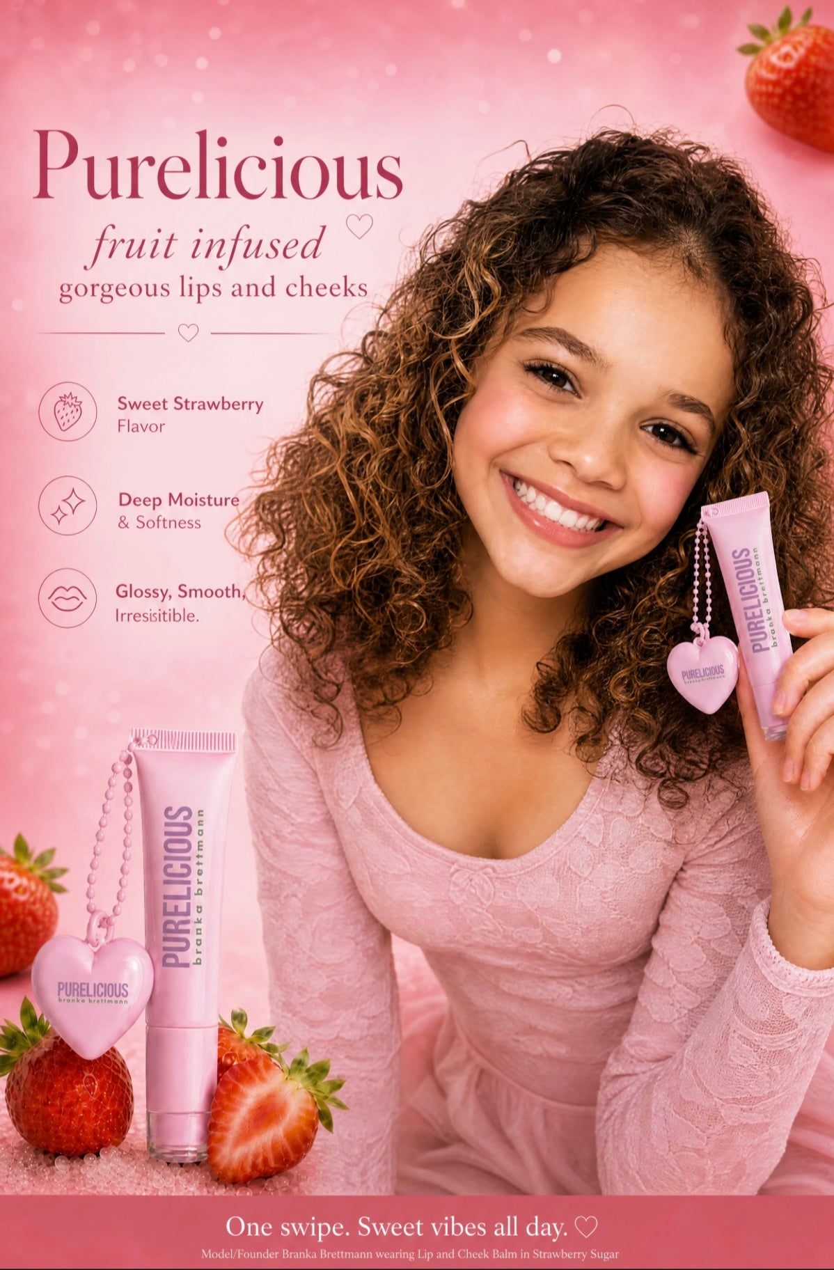 Lip and cheek gloss Strawberry Sugar