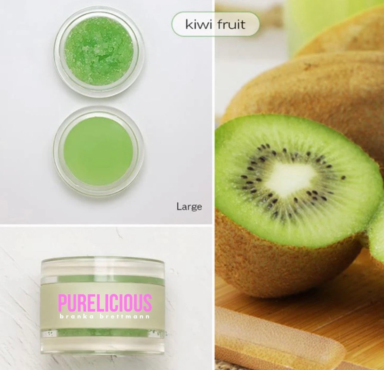 Purelicious Lip Scrub - Kiwi Fruit